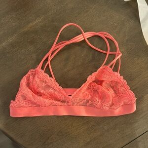 Lace Bralette in Coral